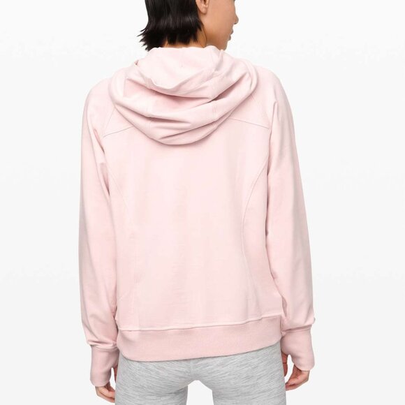 Lululemon Scuba Pullover hoodie, blush pink / Pink Bliss, thumb holes sweatshirt - Picture 2 of 10